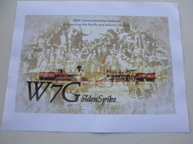 Golden Spike Special Event Station (W7G) - May 2012 — photograph 2